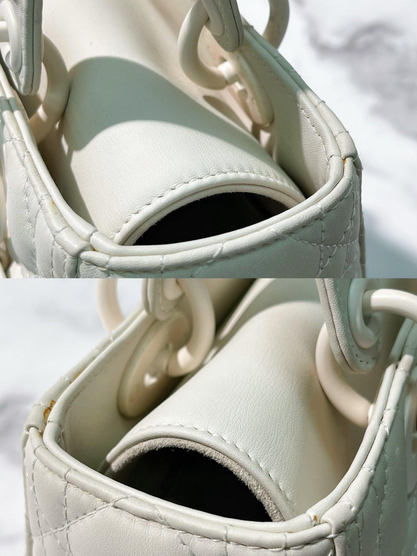 DIOR MEDIUM LADY DIOR BAG, So White