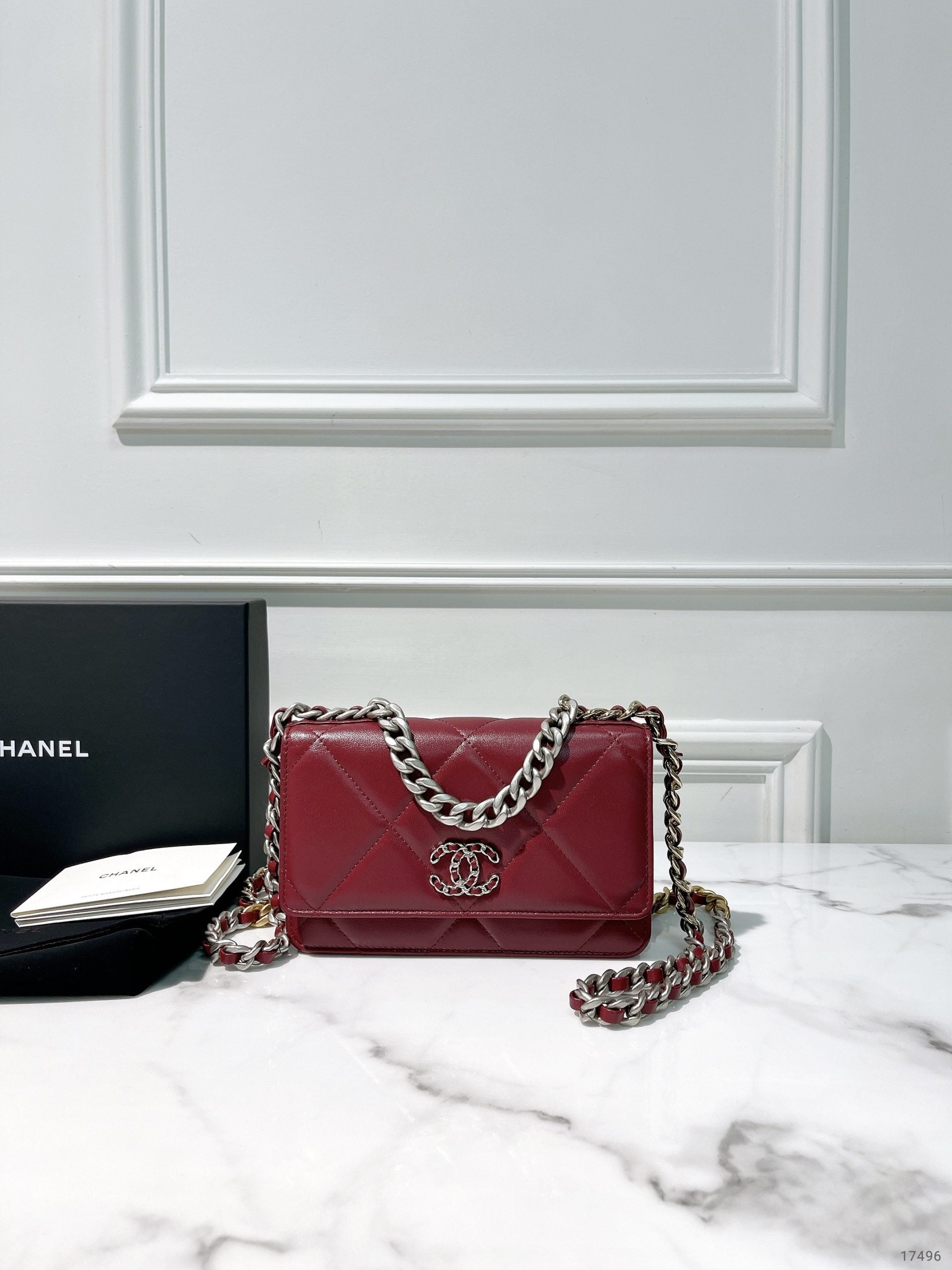 CHANEL 19 WOC, Red/Silver/Gold