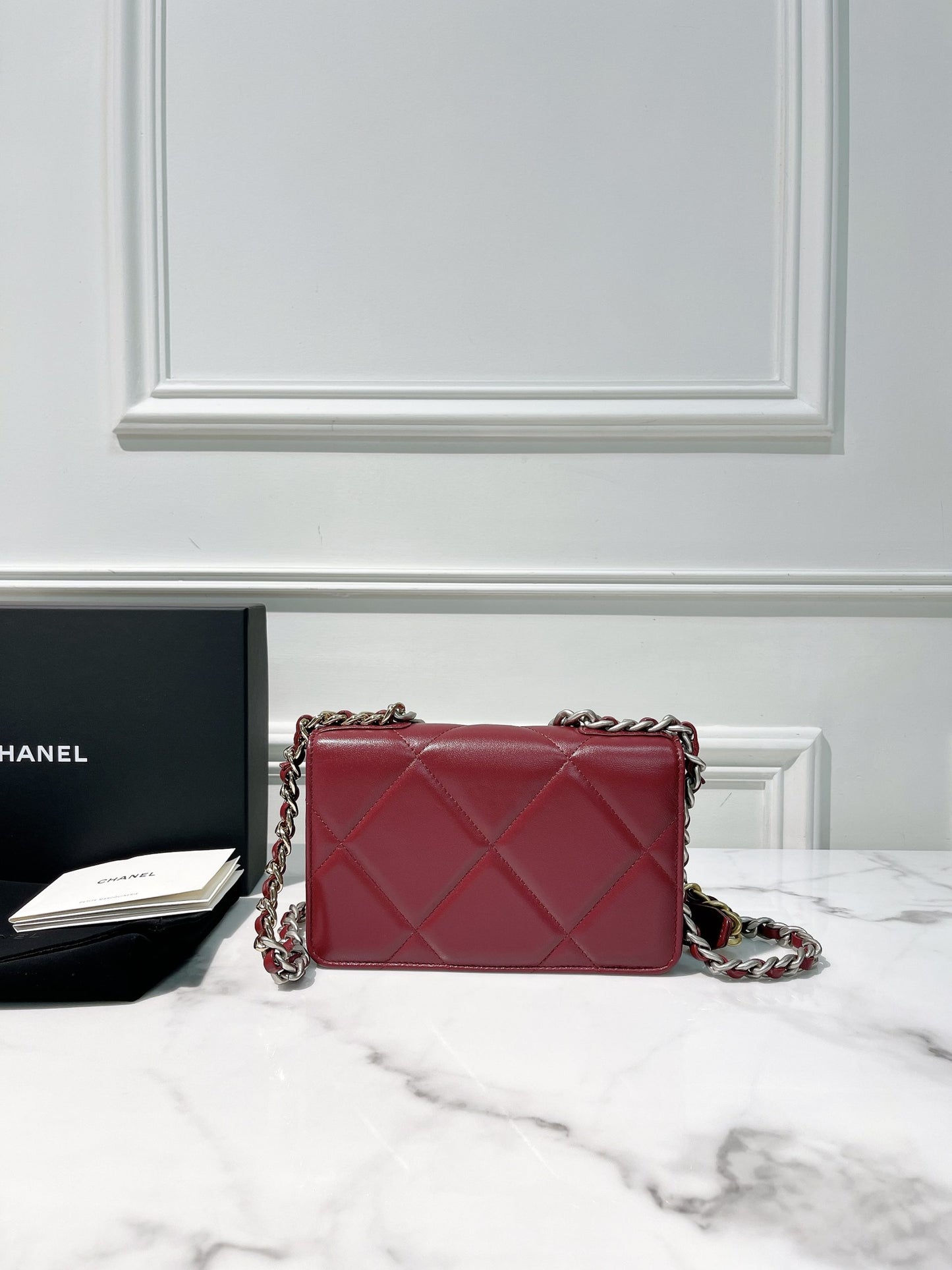 CHANEL 19 WOC, Red/Silver/Gold