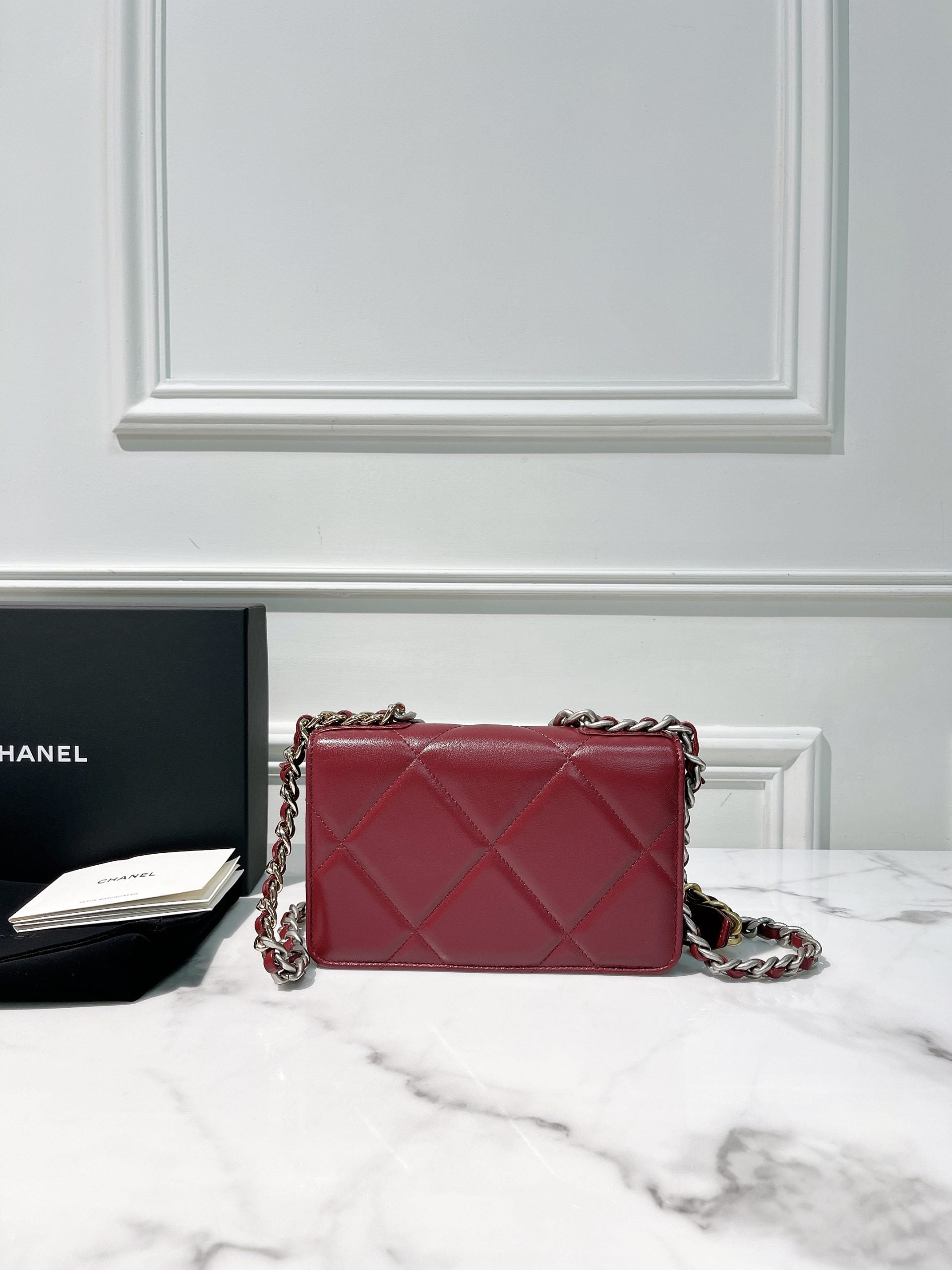 CHANEL 19 WOC, Red/Silver/Gold