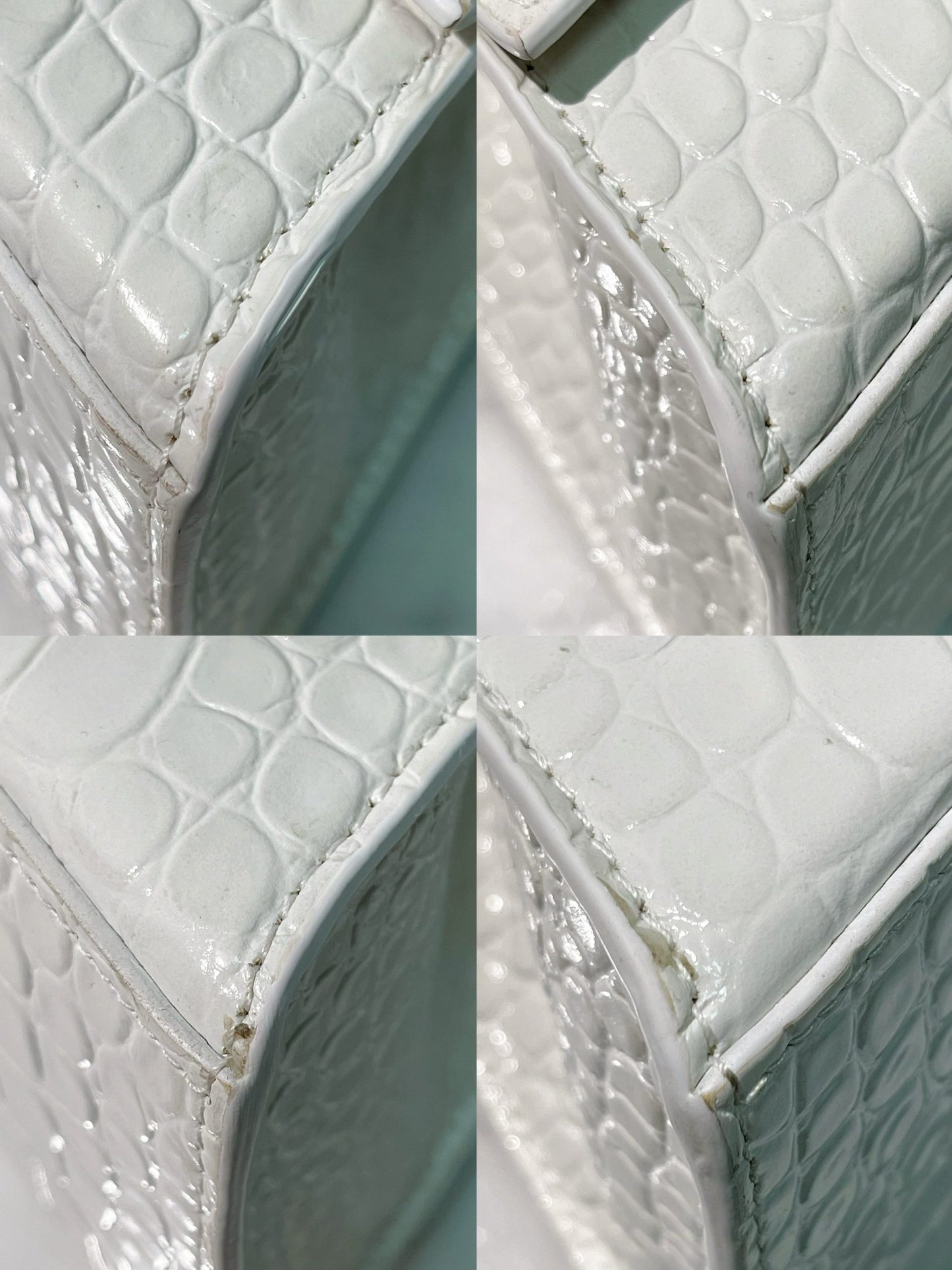 BALENCIAGA HOURGLASS SMALL, White/Gold