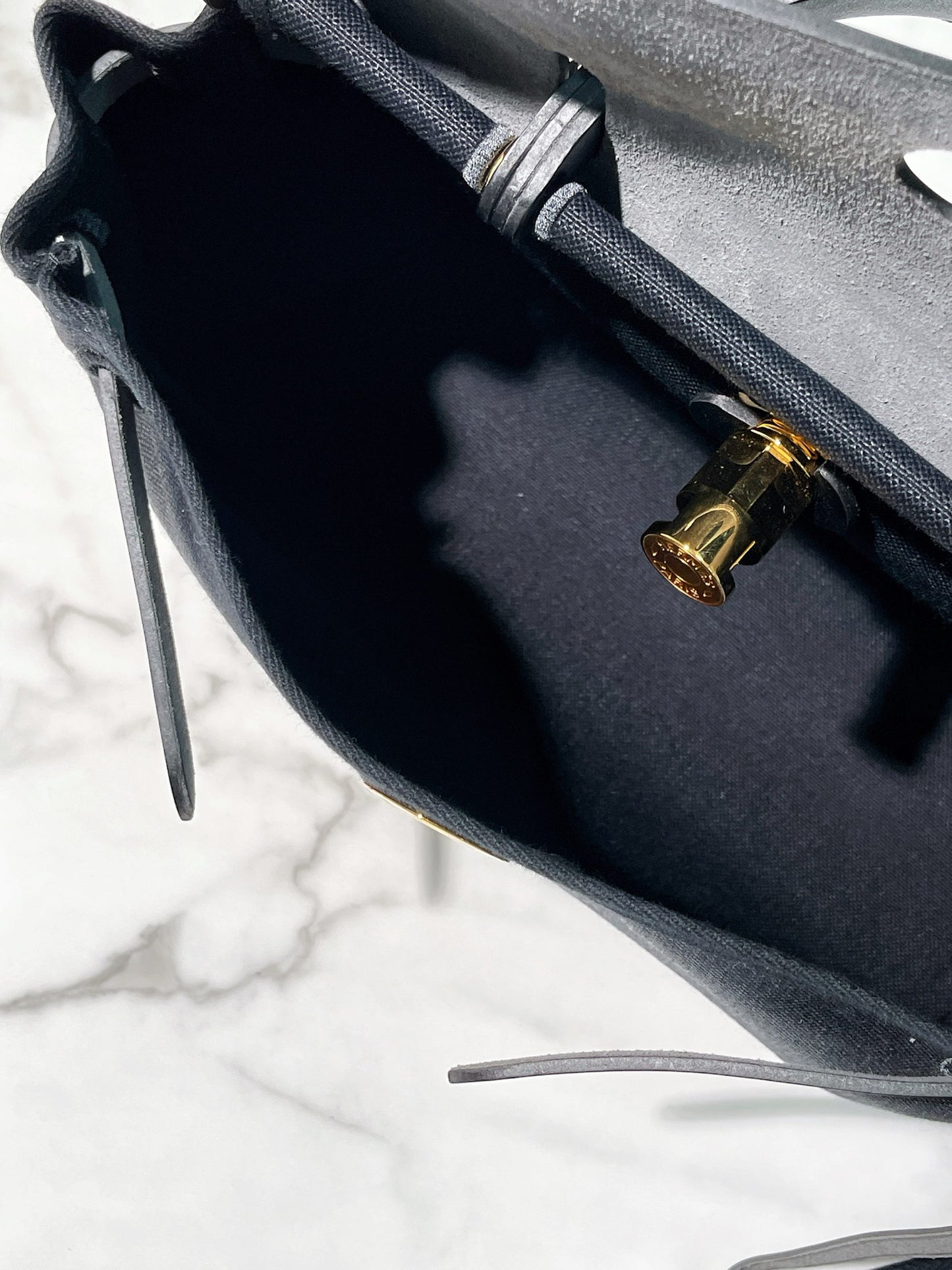 HERMES HERBAG 31, Black/Gold