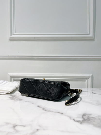 CHANEL 23S MINI FLAP, Black/Gold