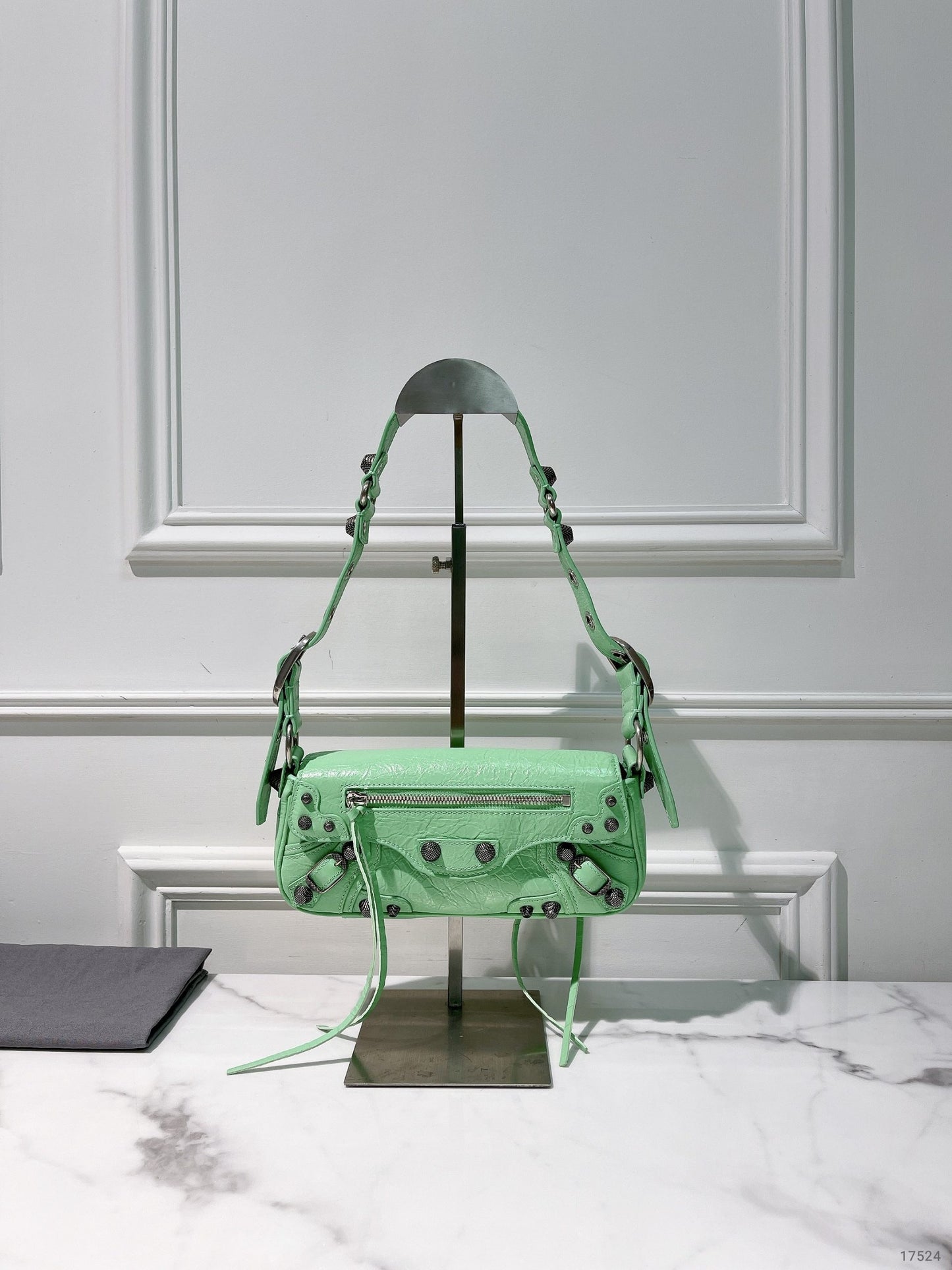 BALENCIAGA LE CAGOLE FLAP BAG XS, Green
