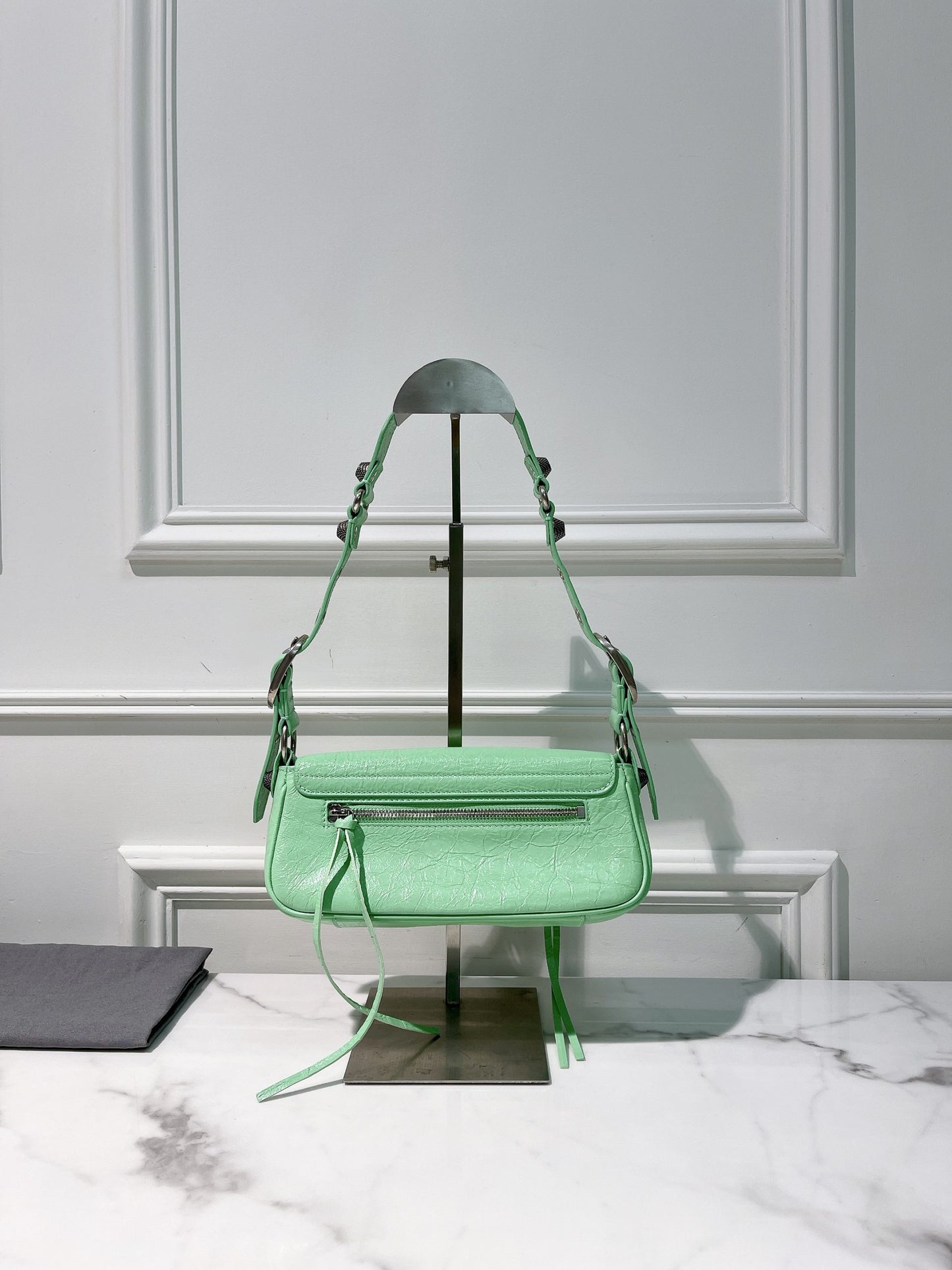 BALENCIAGA LE CAGOLE FLAP BAG XS, Green