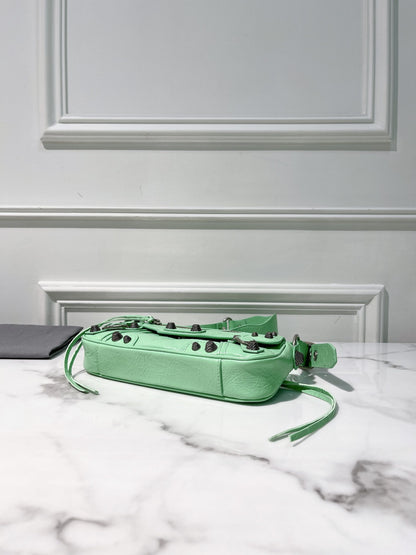 BALENCIAGA LE CAGOLE FLAP BAG XS, Green