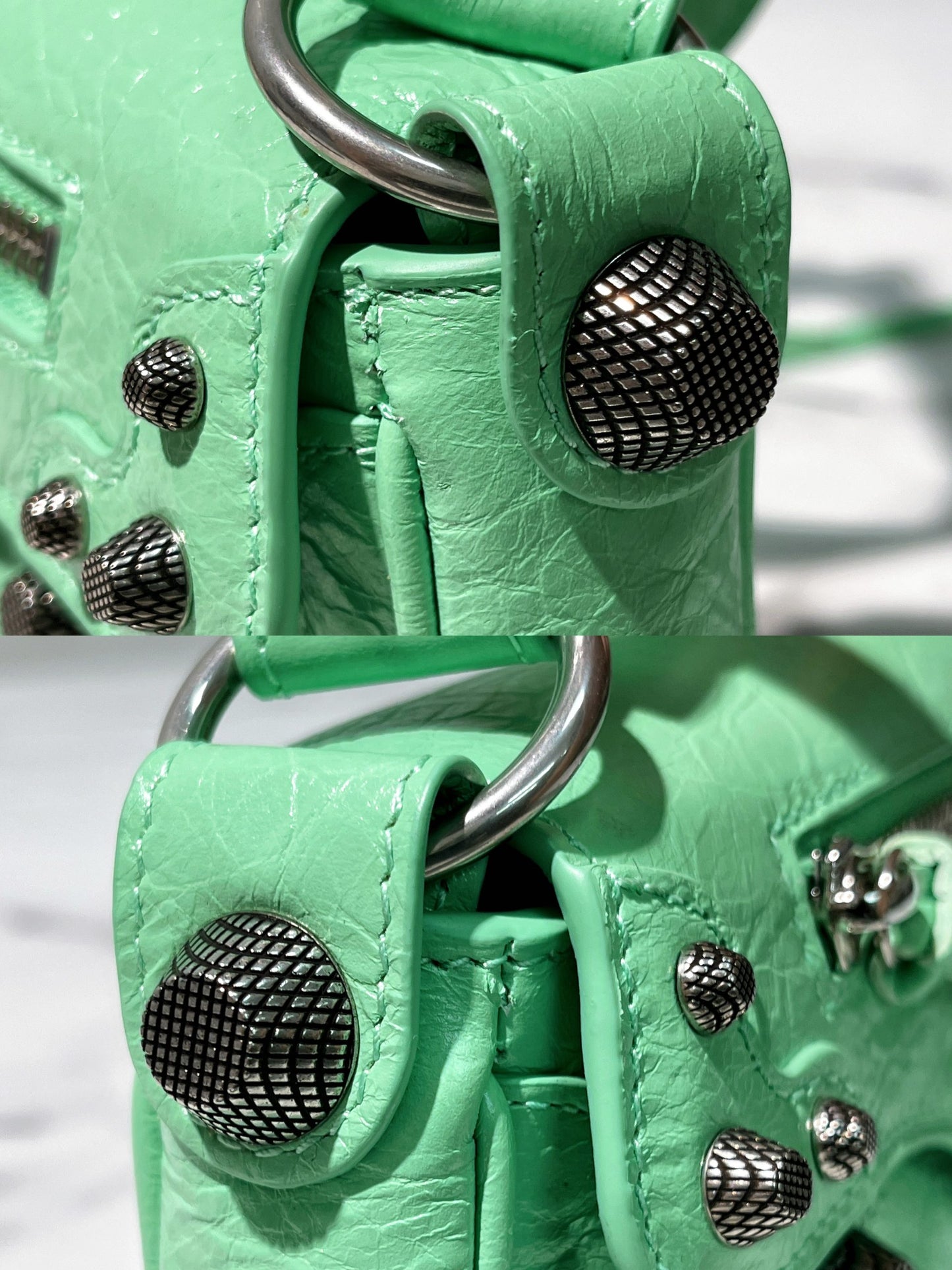 BALENCIAGA LE CAGOLE FLAP BAG XS, Green