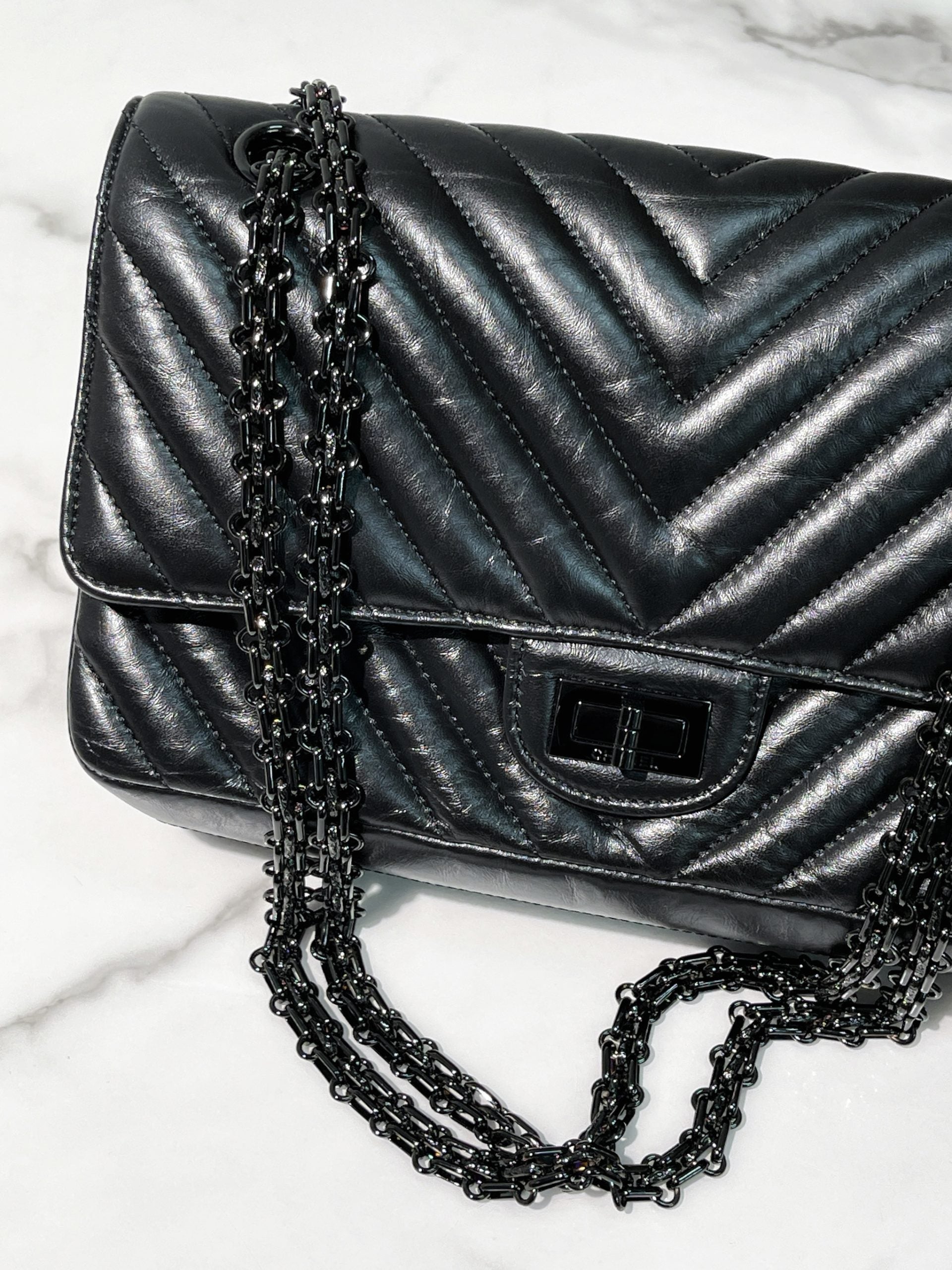 CHANEL SMALL 2.55 HANDBAG, So Black