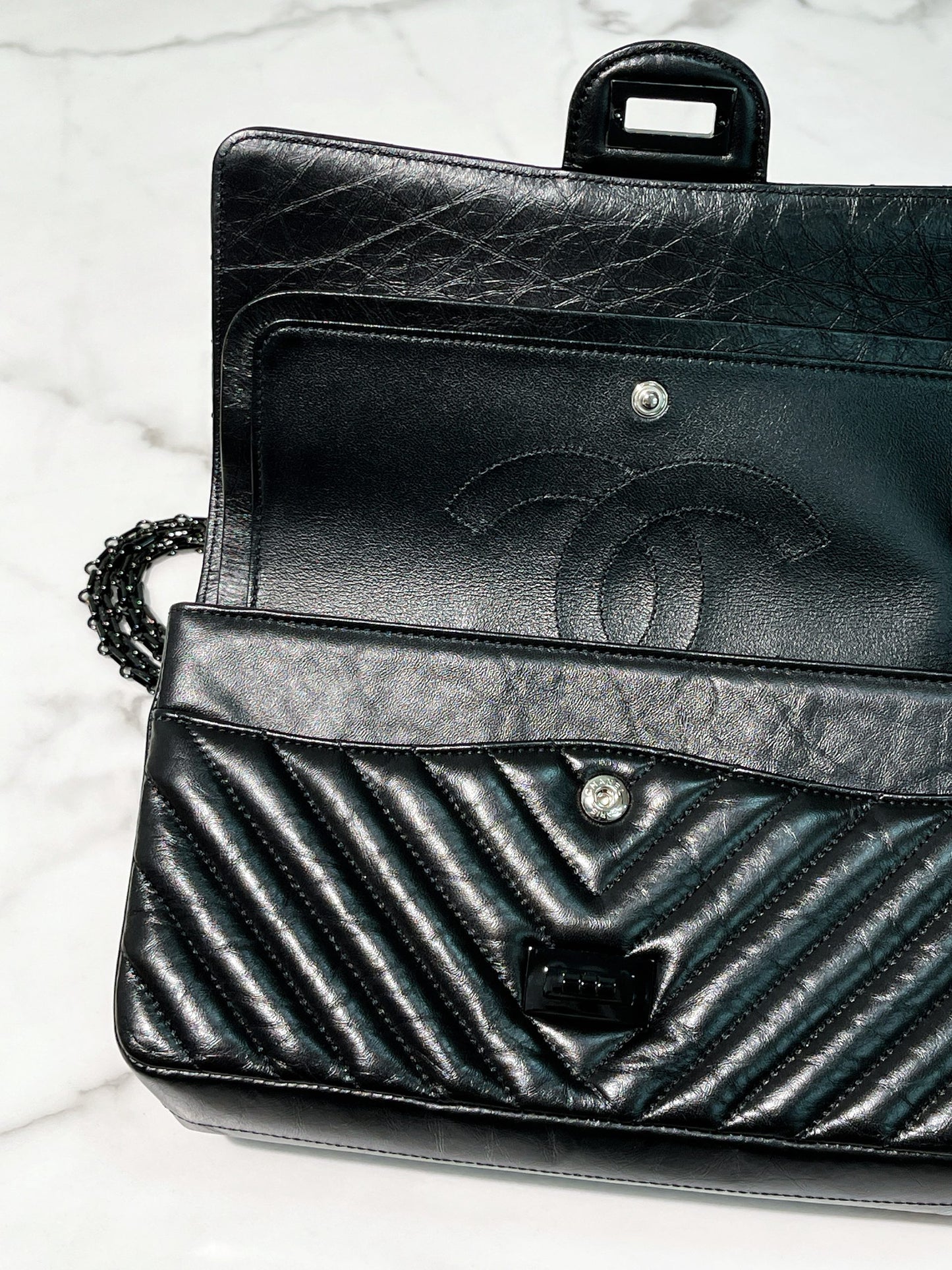 CHANEL SMALL 2.55 HANDBAG, So Black