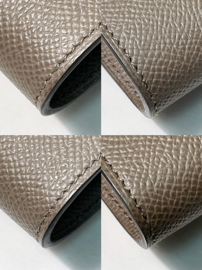 HERMES KELLY TO GO, Gris Etain/Gold