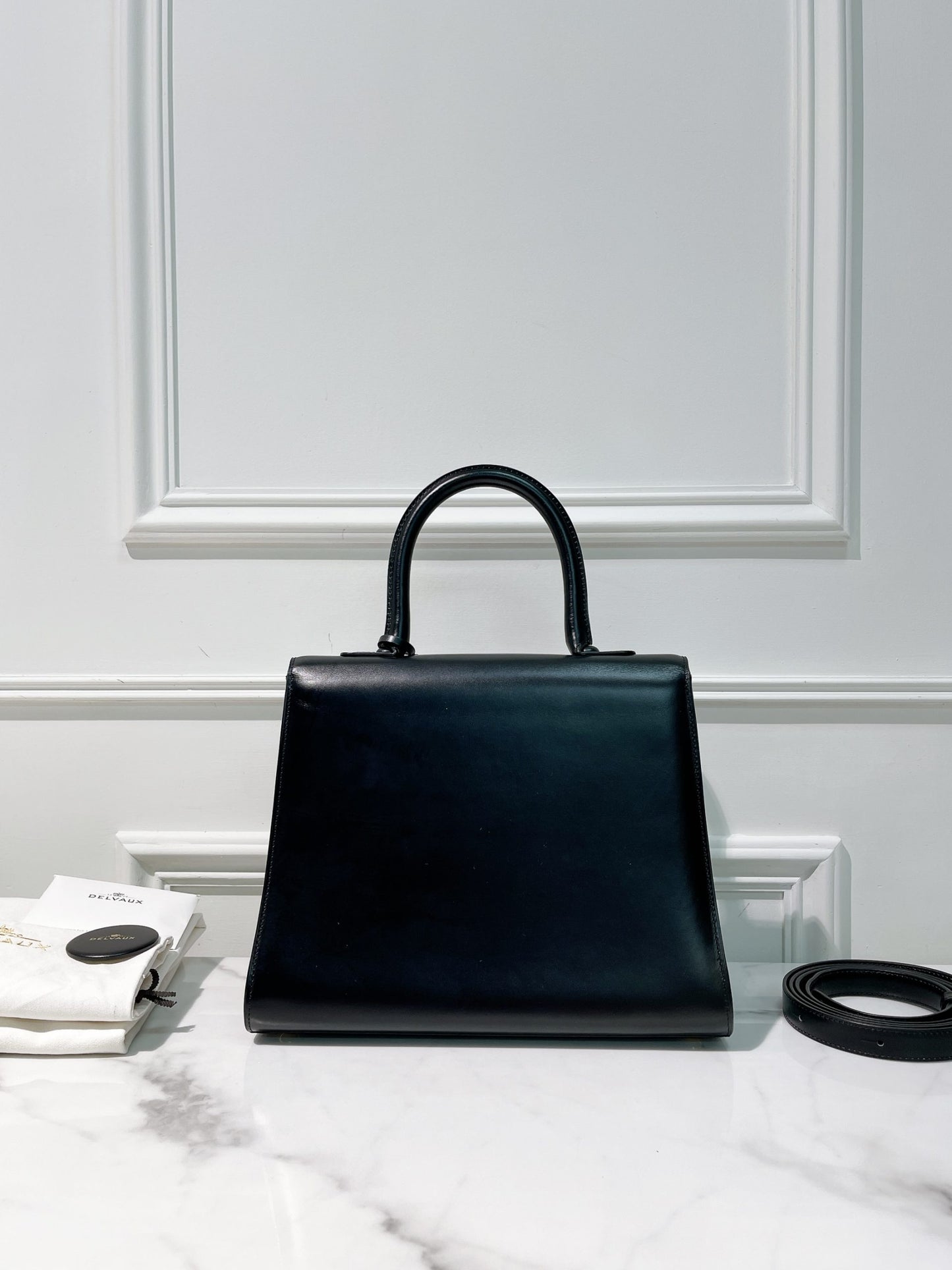 DELVAUX BRILLANT MM, Black/Gold