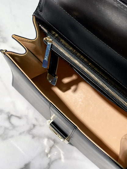 DELVAUX BRILLANT MM, Black/Gold