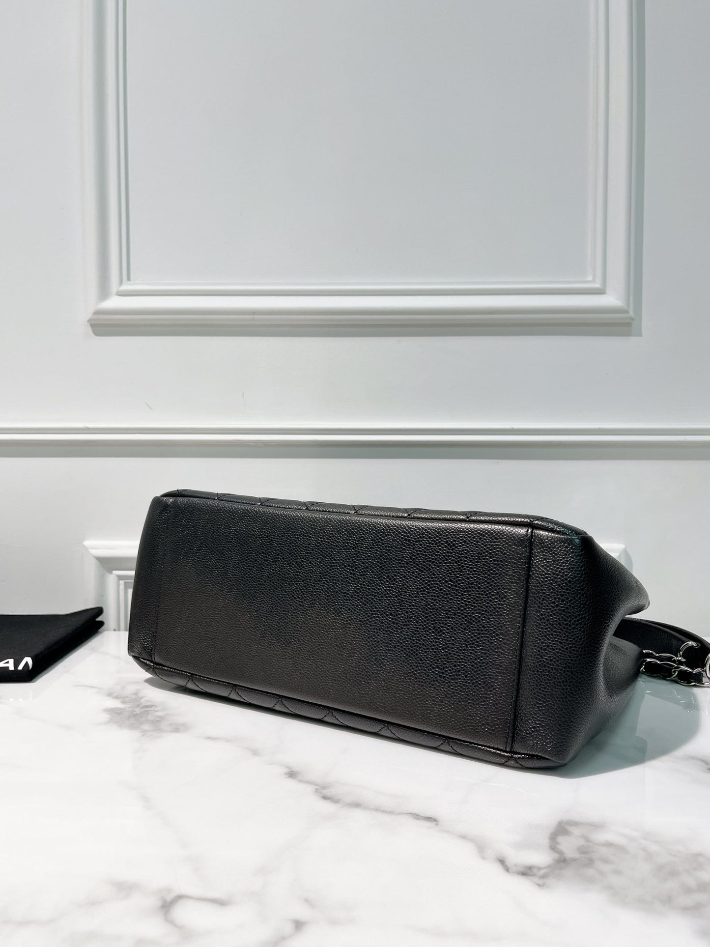 CHANEL GRAND SHOPPING TOTE, Black/Silver