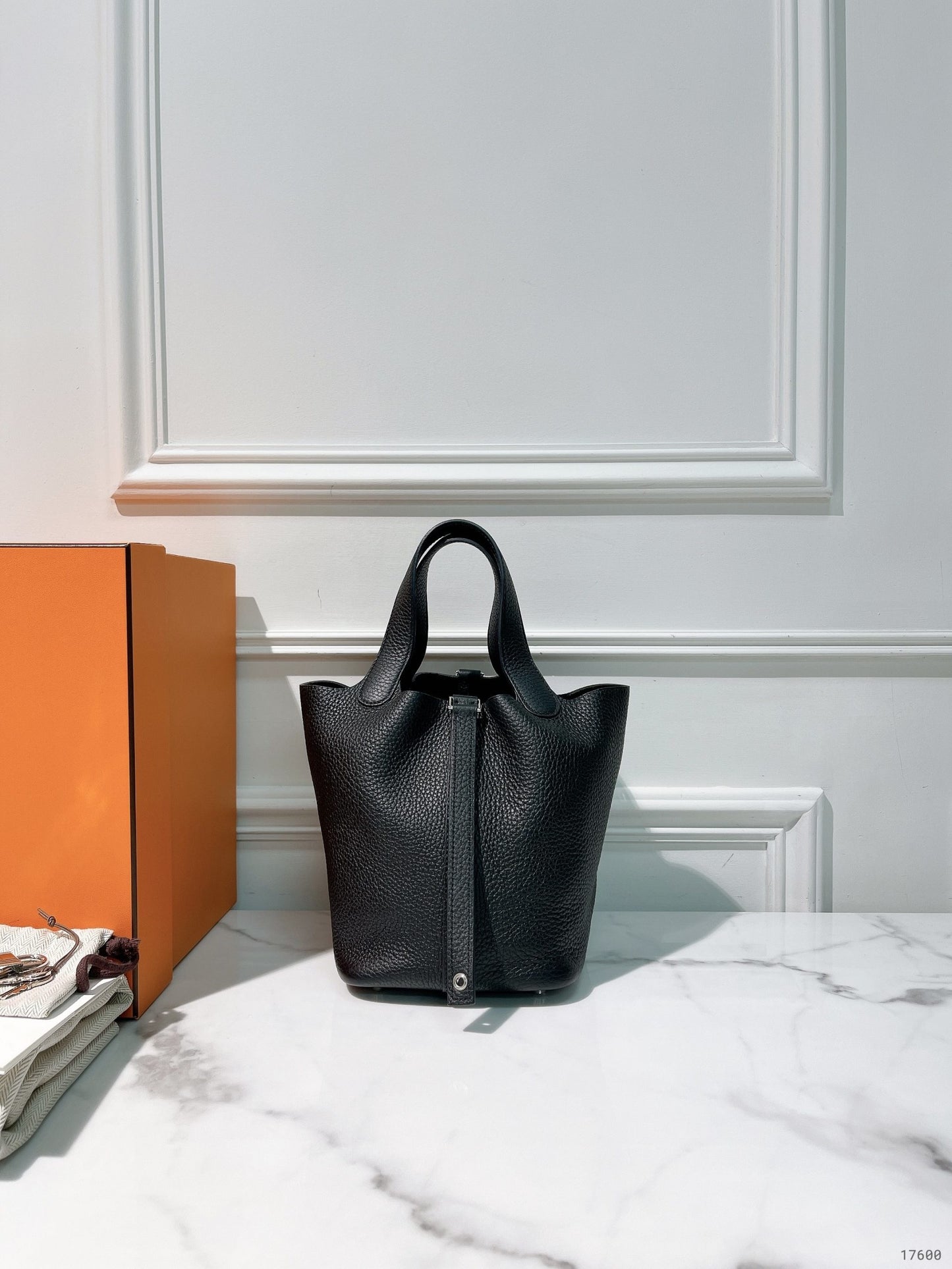 HERMES PICOTIN LOCK 18, Noir/Silver