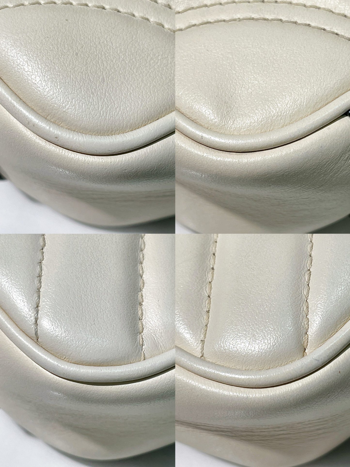 GUCCI SMALL MARMONT, White/Gold