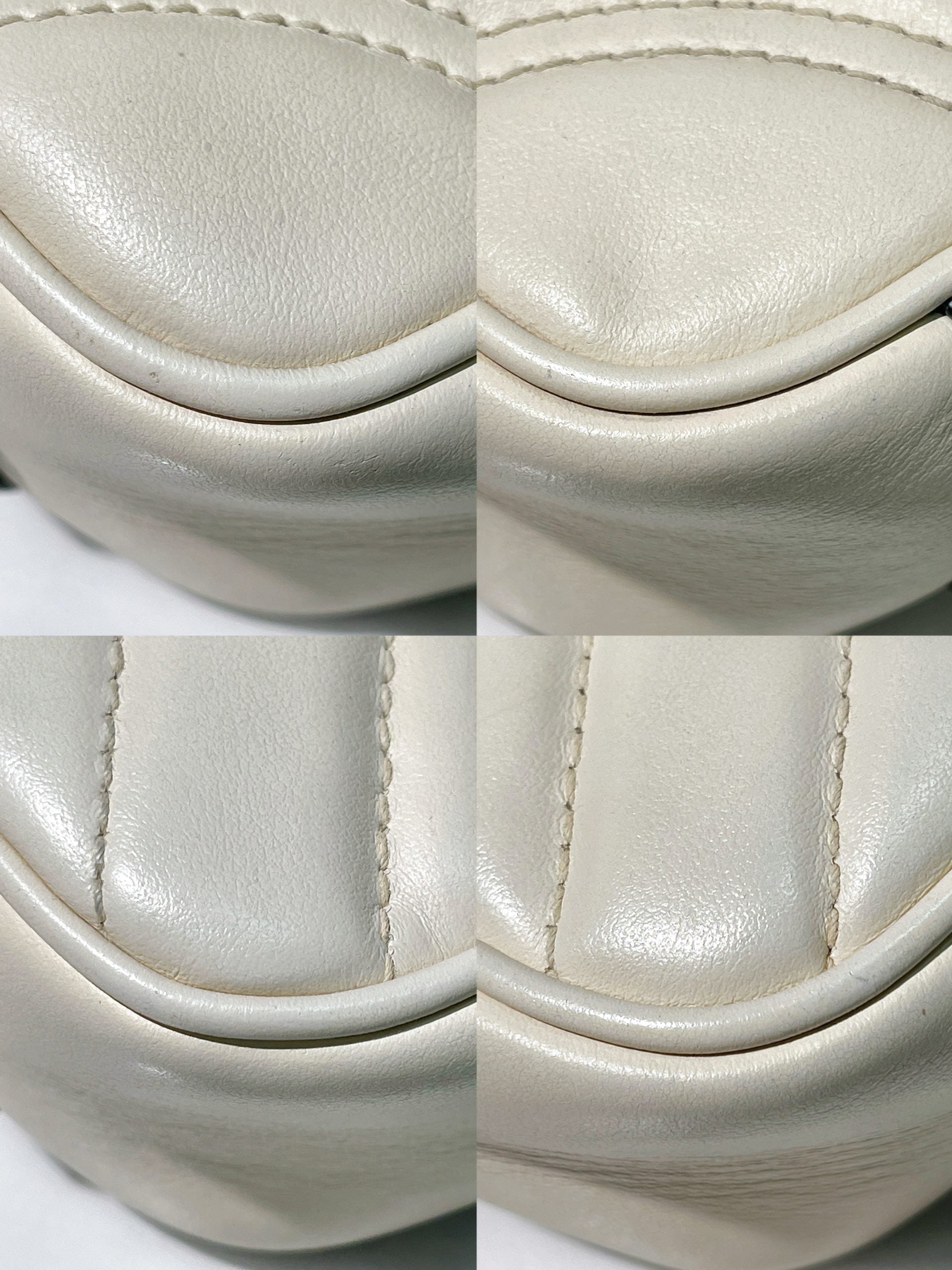 GUCCI SMALL MARMONT, White/Gold