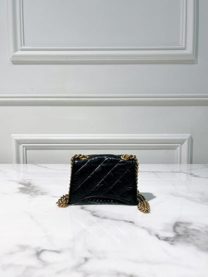 BALENCIAGA MINI CRUSH, Black/Gold