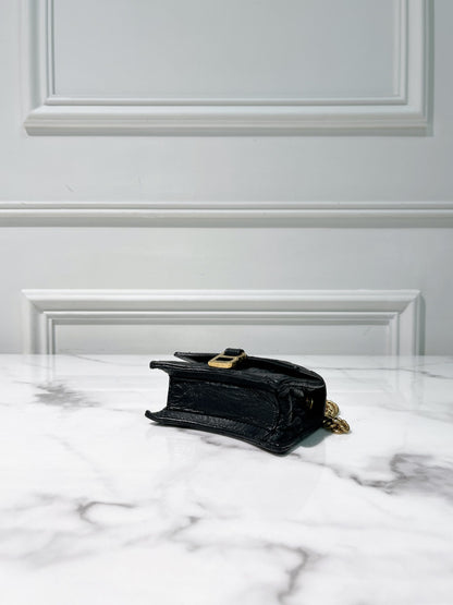 BALENCIAGA MINI CRUSH, Black/Gold