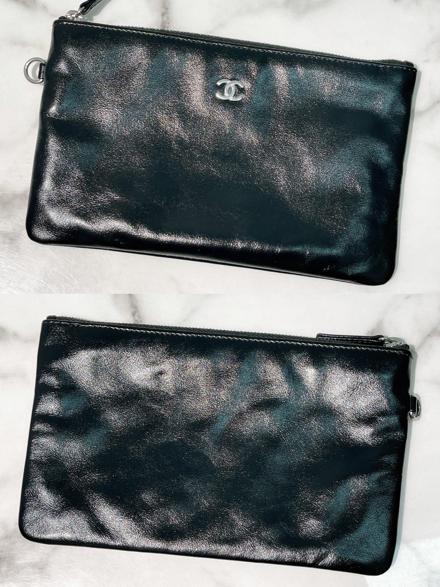 CHANEL SMALL 22 BAG, Black/Silver