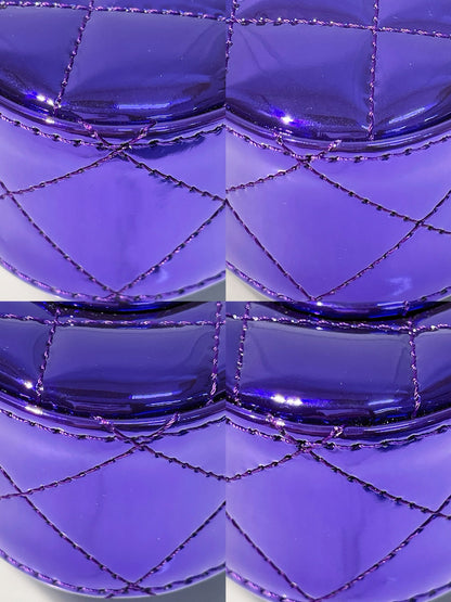 CHANEL 24C MINI FLAP, Purple/Gold