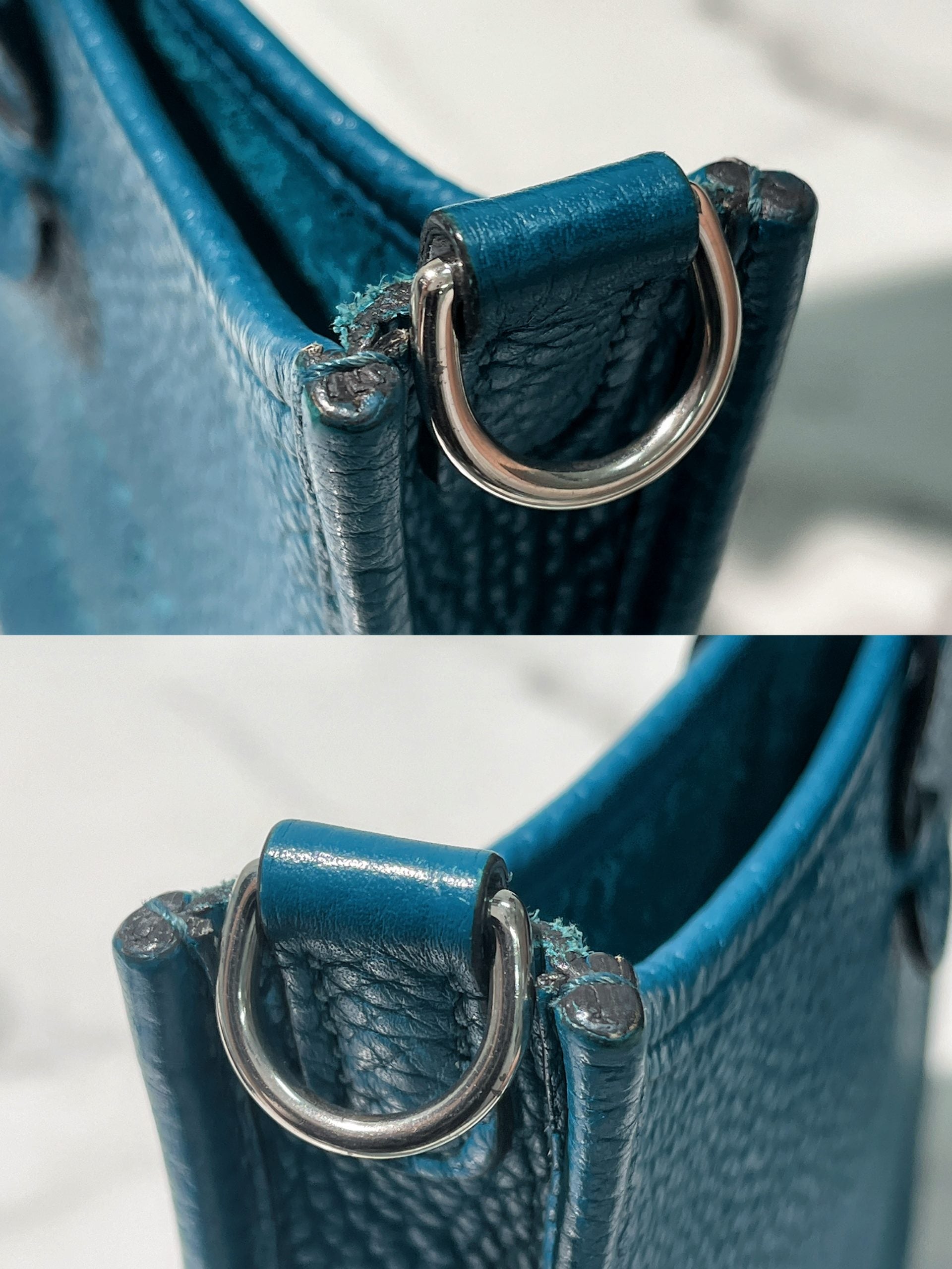 HERMES MINI EVELYNE, Bleu Zanzibar/Silver