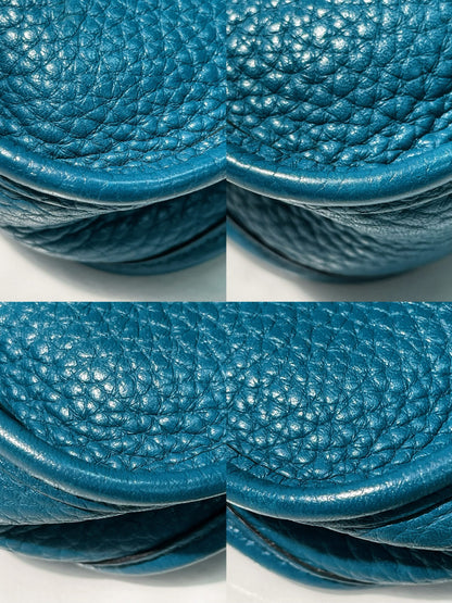 HERMES MINI EVELYNE, Bleu Zanzibar/Silver