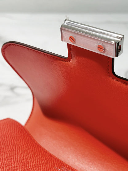 HERMES CONSTANCE MINI, Rose Texas/Rouge de Coeur
