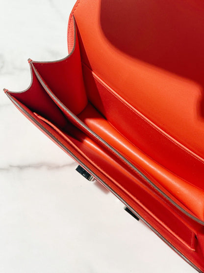 HERMES CONSTANCE MINI, Rose Texas/Rouge de Coeur