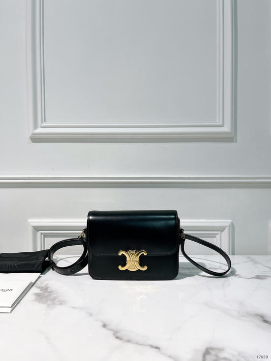 CELINE TEEN BOX, Black/Gold