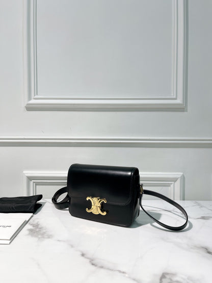 CELINE TEEN BOX, Black/Gold