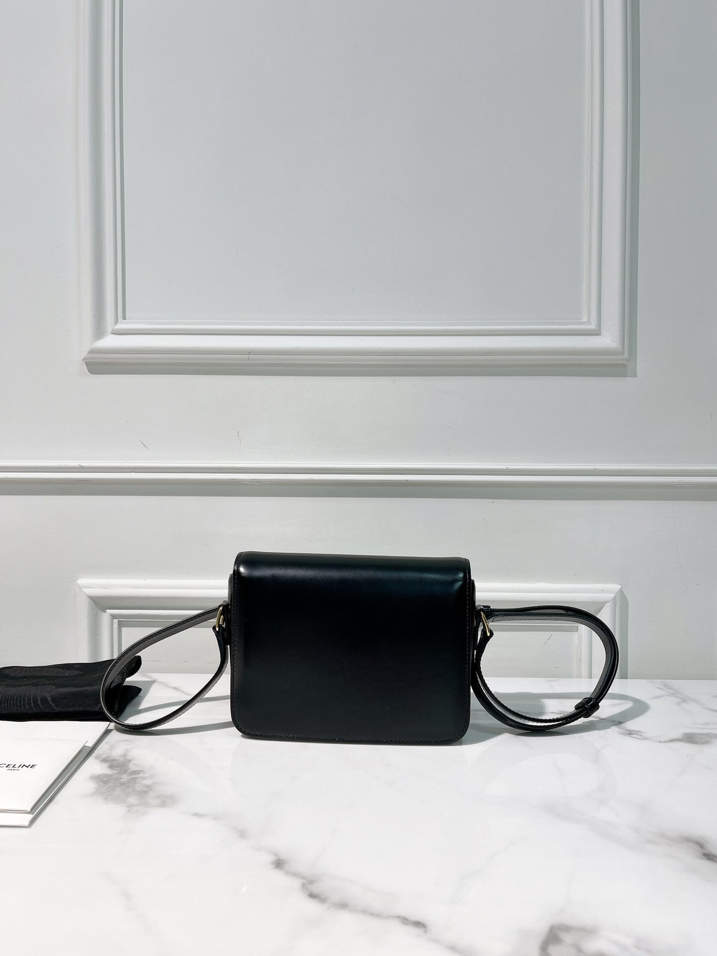 CELINE TEEN BOX, Black/Gold