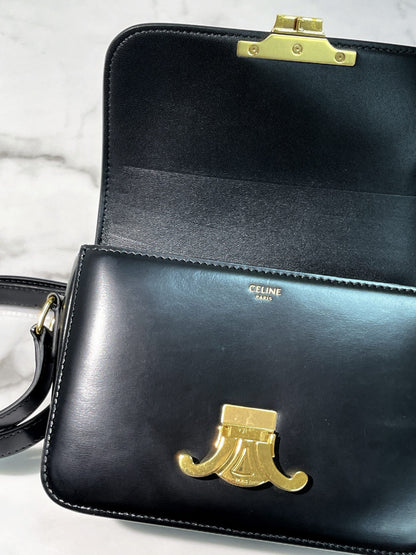CELINE TEEN BOX, Black/Gold