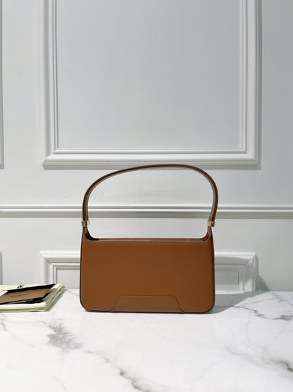 BURBERRY TB SHOULDER BAG, Tan/Gold