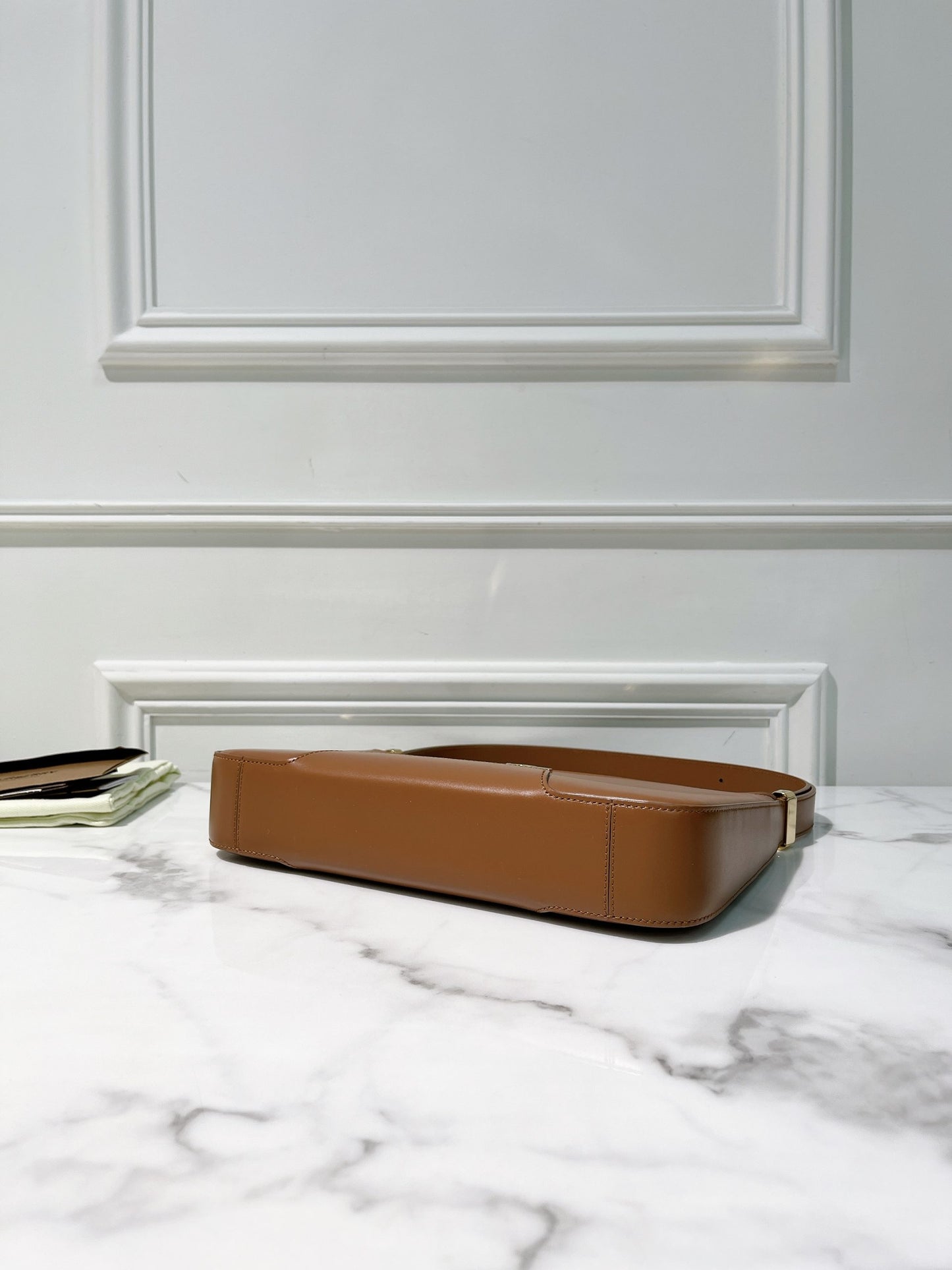 BURBERRY TB SHOULDER BAG, Tan/Gold