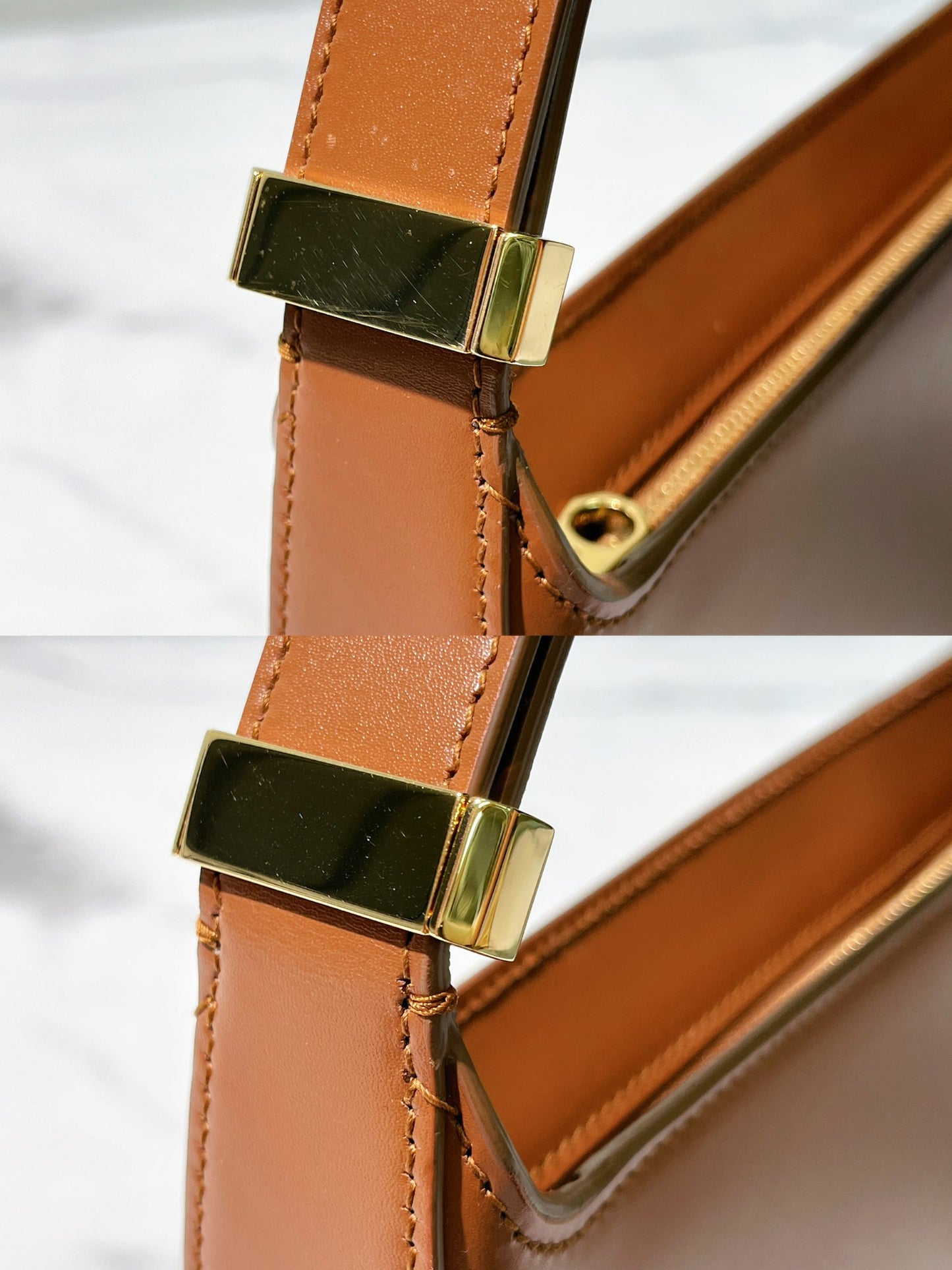 BURBERRY TB SHOULDER BAG, Tan/Gold