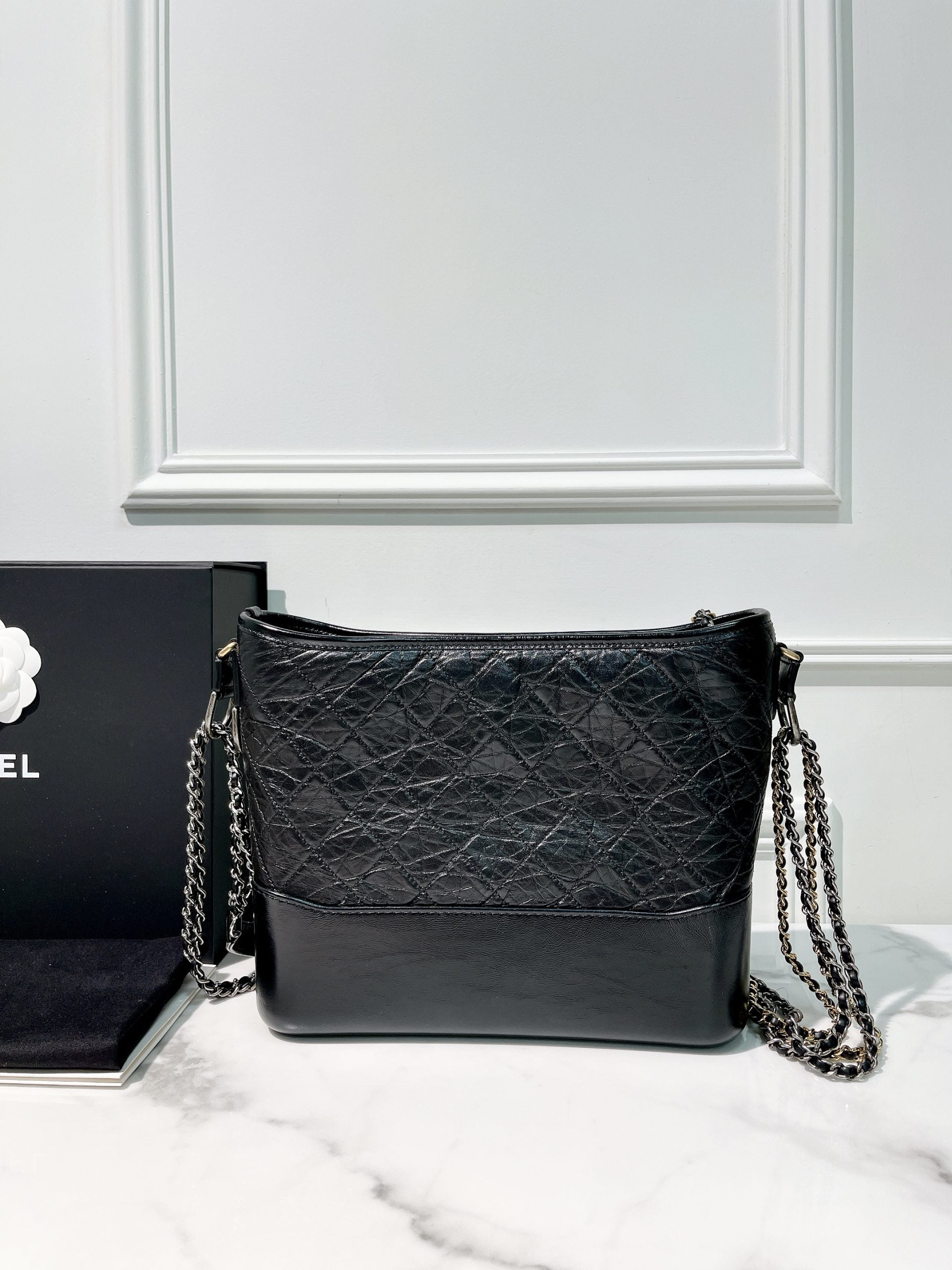 CHANEL MEDIUM GABRIELLE HOBO, Black/Gold