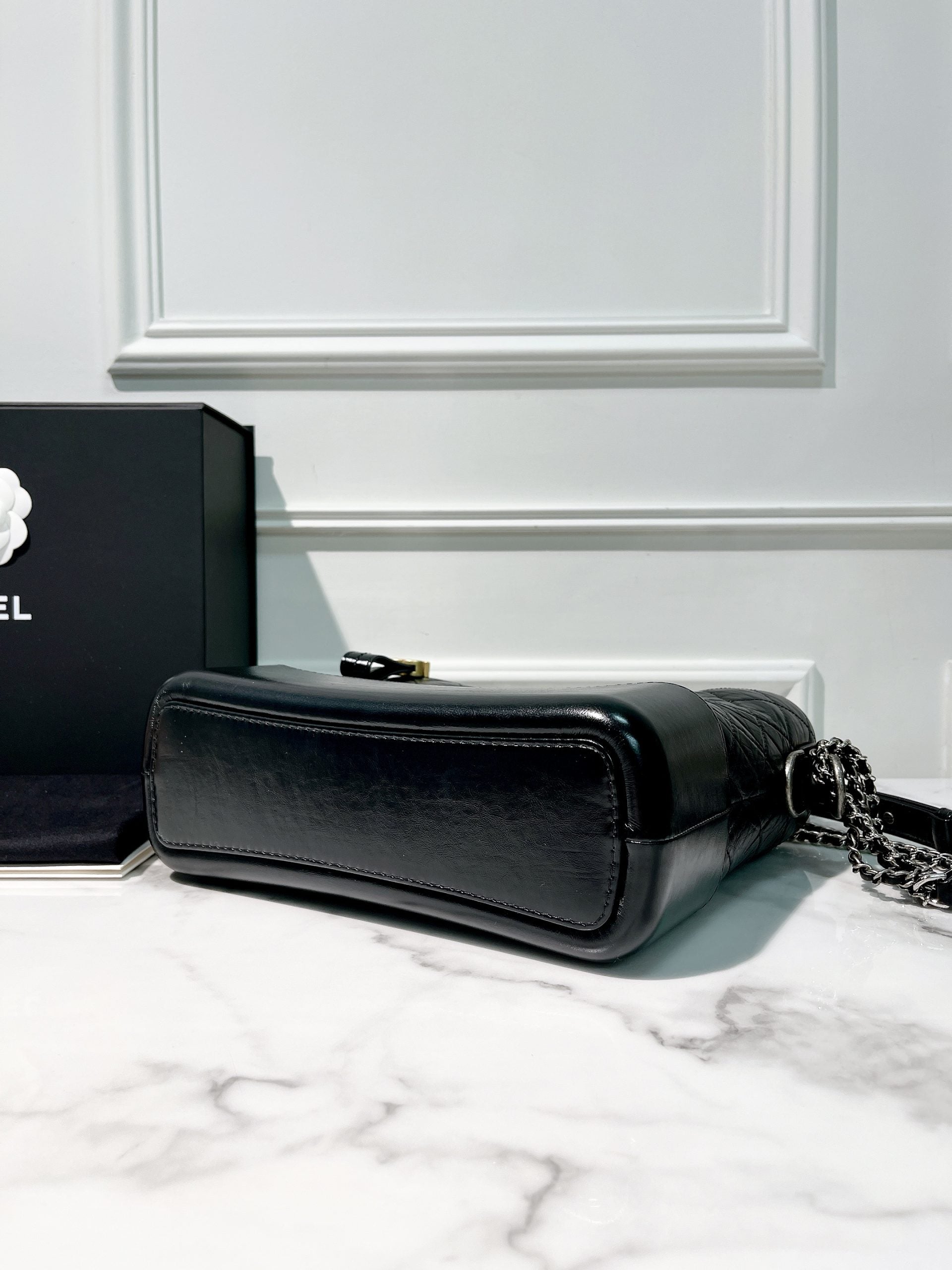 CHANEL MEDIUM GABRIELLE HOBO, Black/Gold