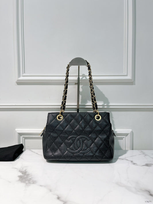 CHANEL PETITE TIMELESS TOTE, Blakc/Gold