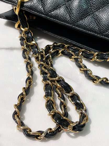 CHANEL PETITE TIMELESS TOTE, Blakc/Gold