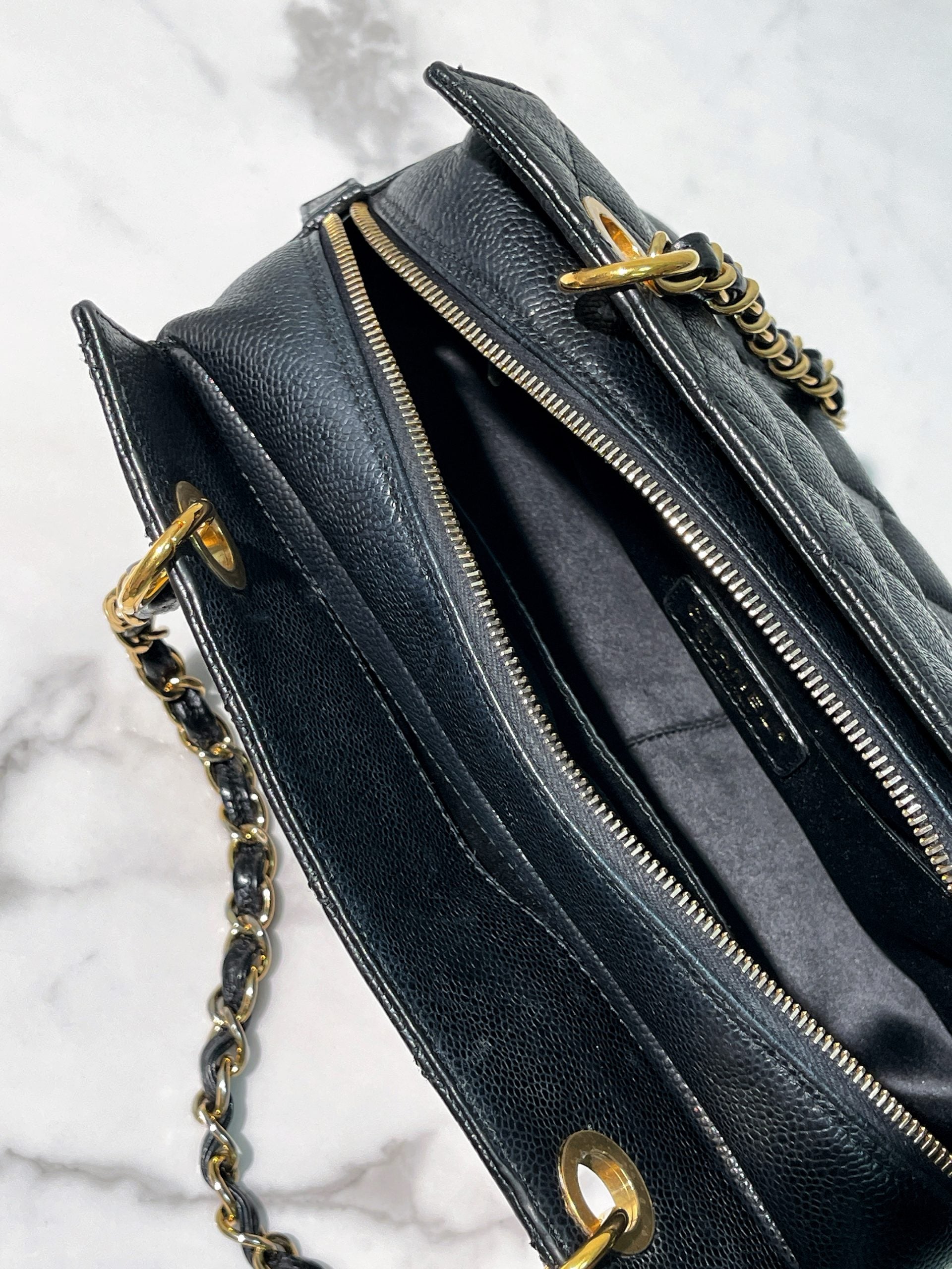 CHANEL PETITE TIMELESS TOTE, Blakc/Gold