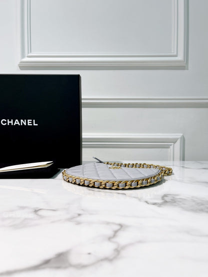 CHANEL 23B HOBO, Grey/Gold