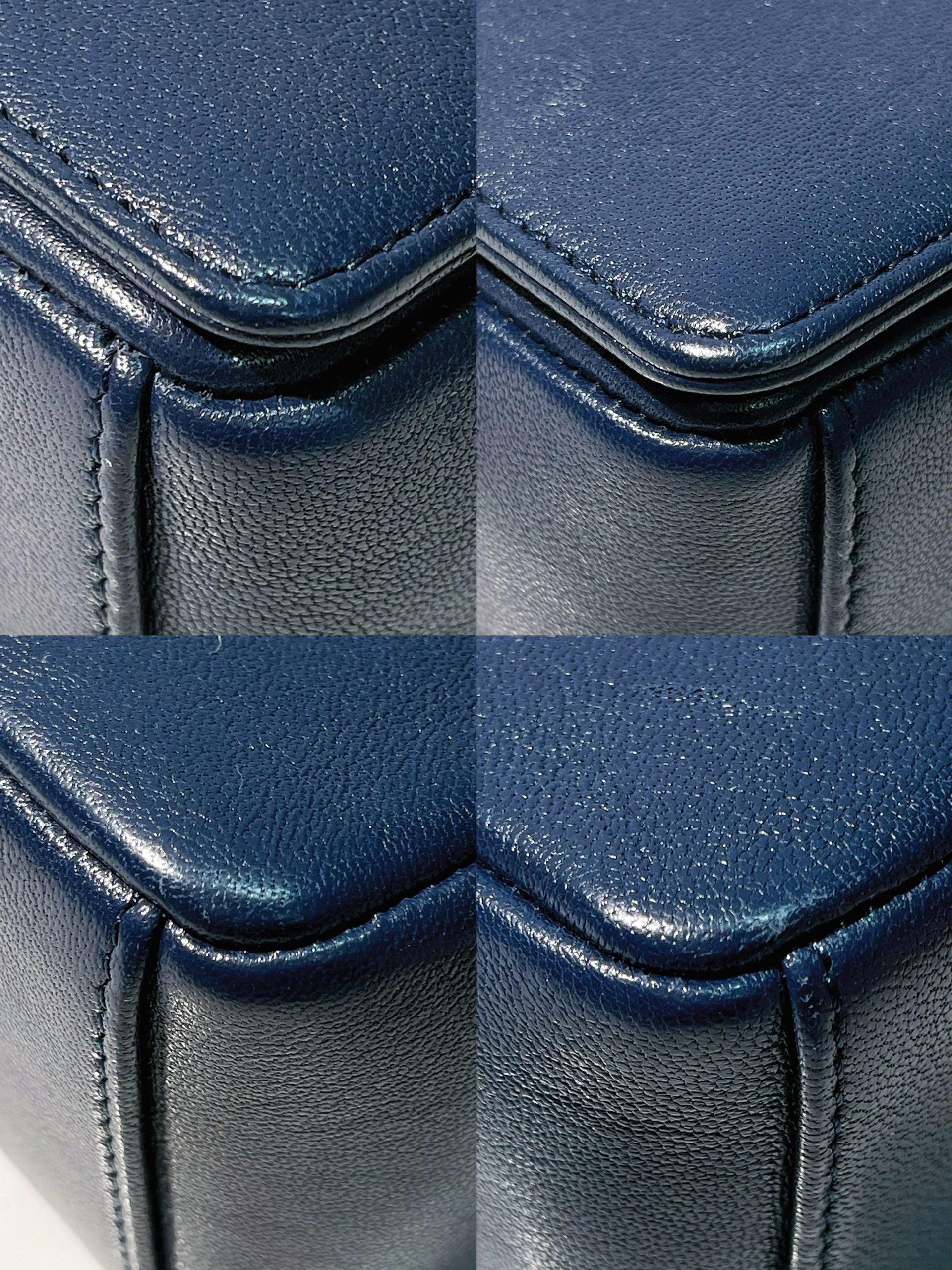 CHANEL MADEMOISELLE FLAP, Navy/Silver