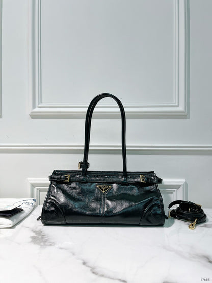 PRADA BONNIE MEDIUM, Black/Gold