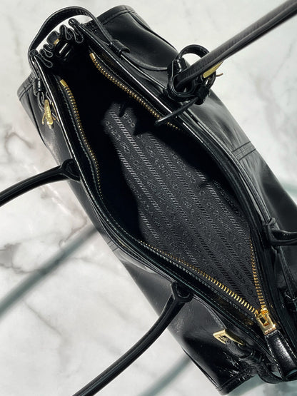 PRADA BONNIE MEDIUM, Black/Gold