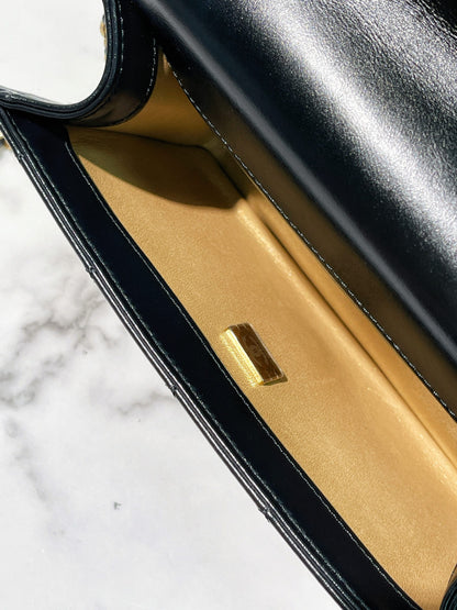 CHANEL 25S FLAP, Black/Gold