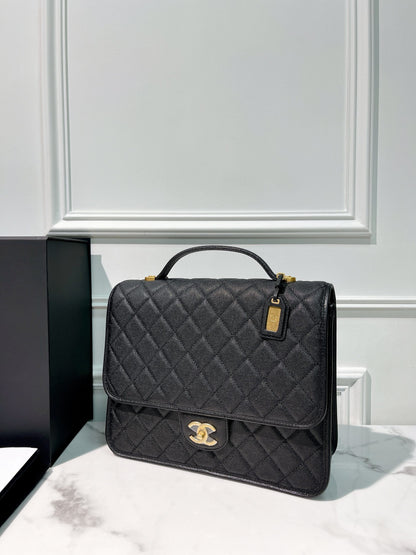 CHANEL 22K BACKPACK, Black/Gold