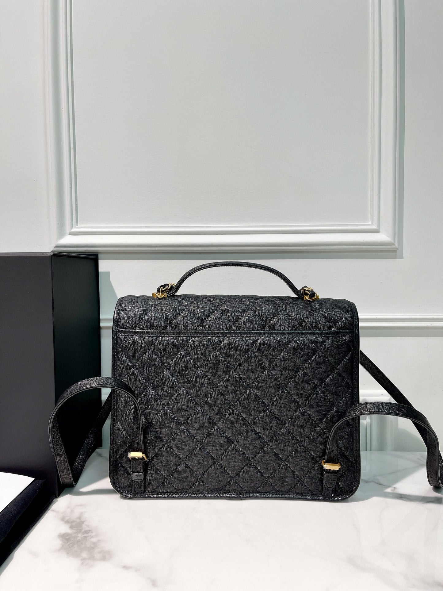 CHANEL 22K BACKPACK, Black/Gold