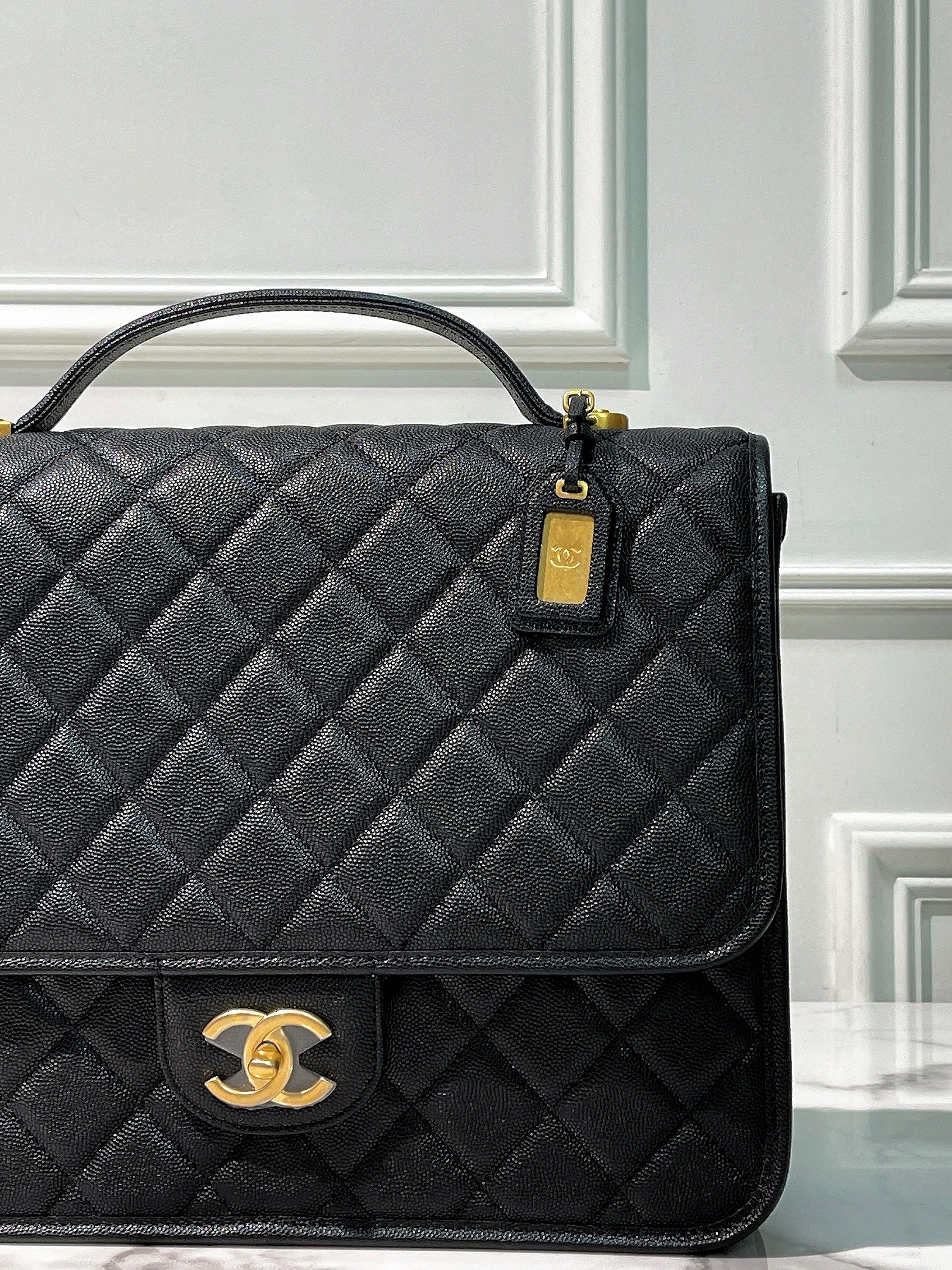 CHANEL 22K BACKPACK, Black/Gold