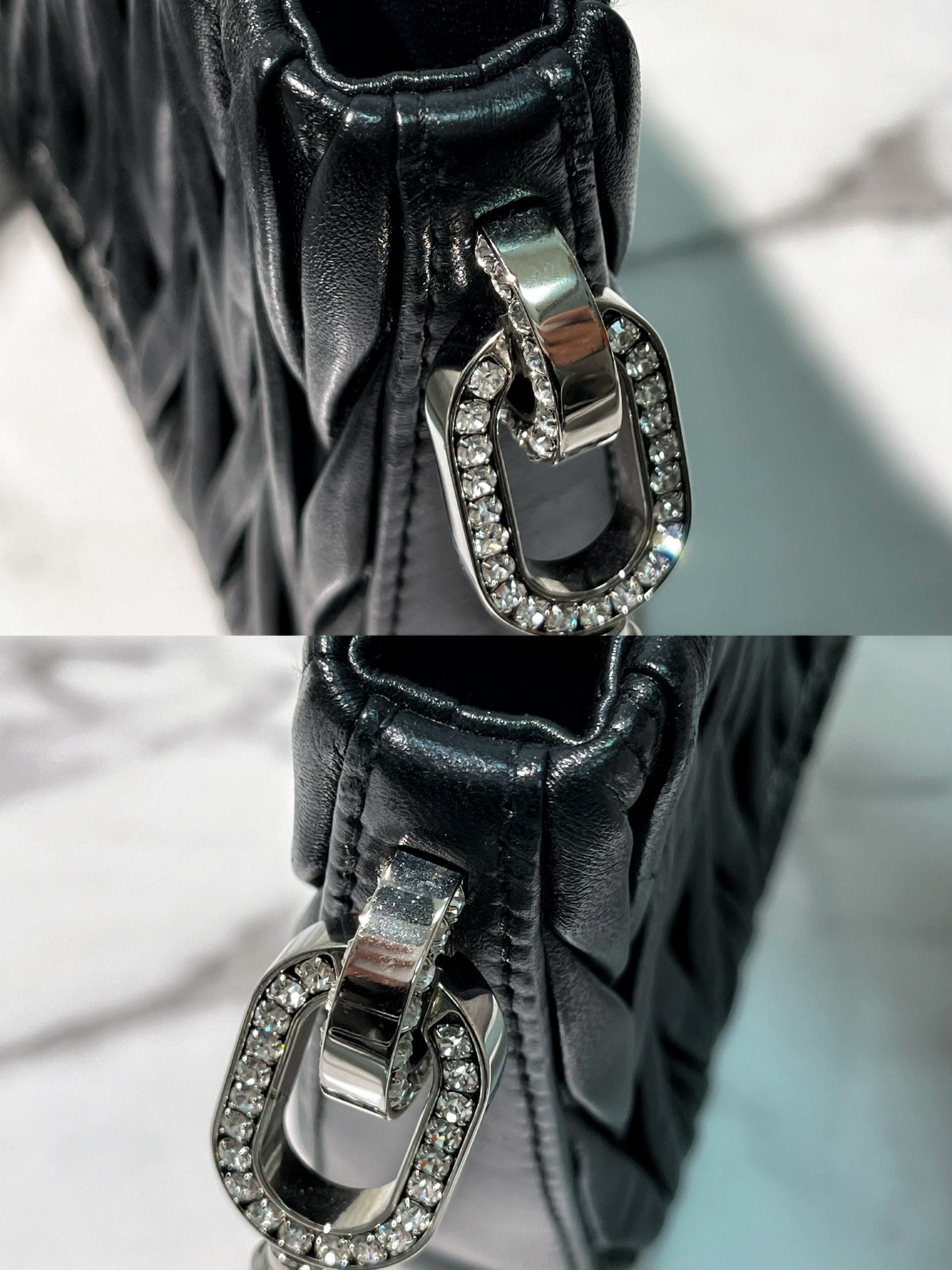 MIUMIU SASSY SHOULDER BAG, Black/Silver