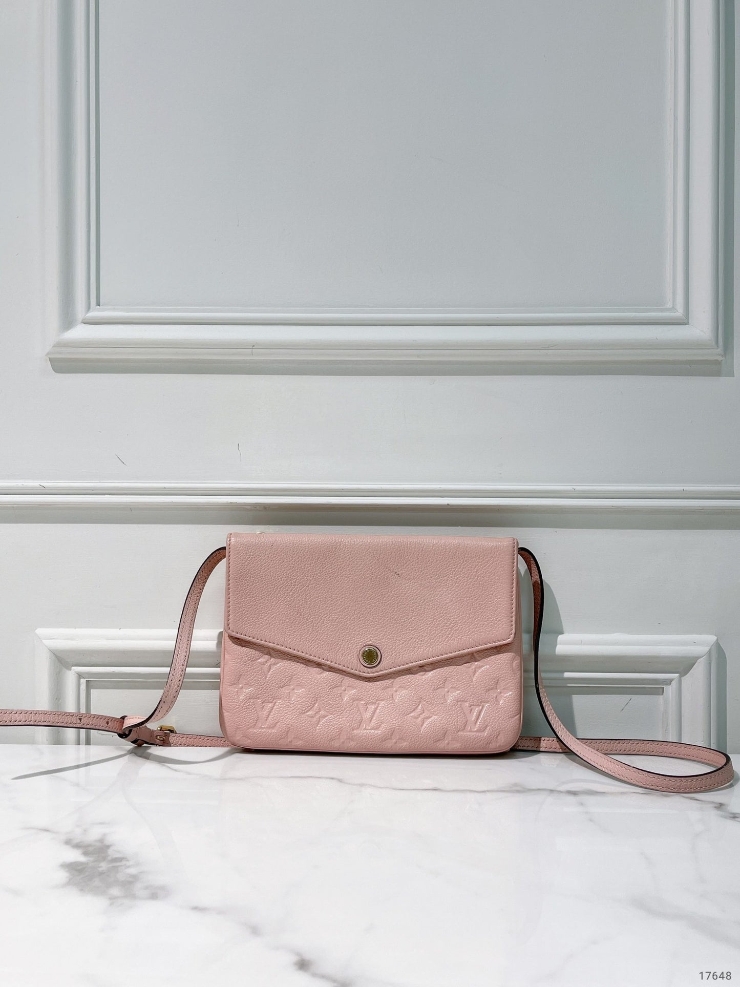 LV TWICE ENVELOPE BAG, Pink/Gold